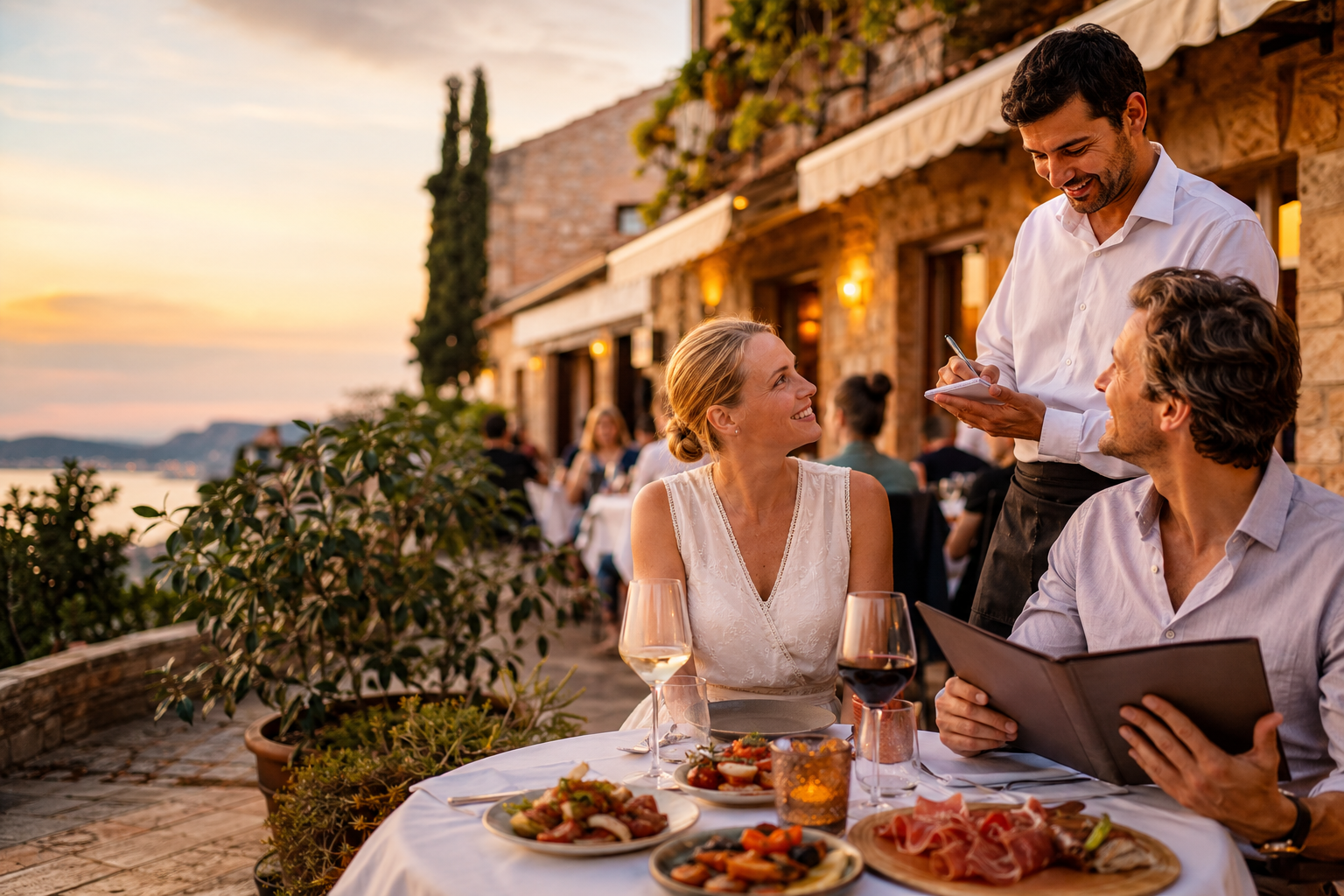 Eten bestellen op een Spaans terras